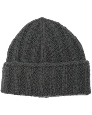 Roberto Collina Bonnet En Maille Côtelée - Gray