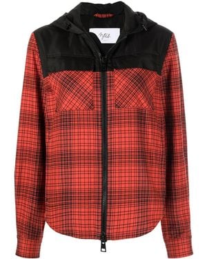 Aztech Mountain Sudadera A Cuadros Con Capucha - Rojo