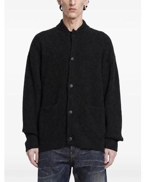 Giorgio Armani Button-Fastening High-Neck Cardigan - Black