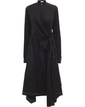 JW Anderson Wrap-Style Shirt Dress - Black