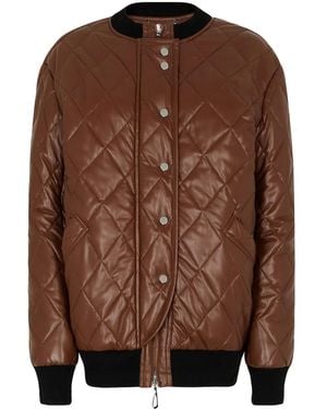 Rabanne Long Quilted Blouson - Brown