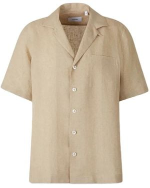 Lardini Chest-Pocket Short-Sleeve Shirt - Natural