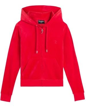 Juicy Couture Robertson Velour Hoodie - Red