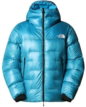 The North Face Logo-Detail Hooded-Neckline Down Coat - Blue