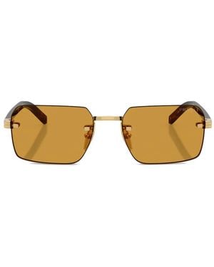 Prada Rectangle-Frame Sunglasses - Metallic