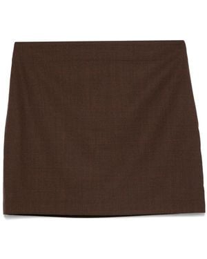 Ralph Lauren Checked Mini Skirt - Brown
