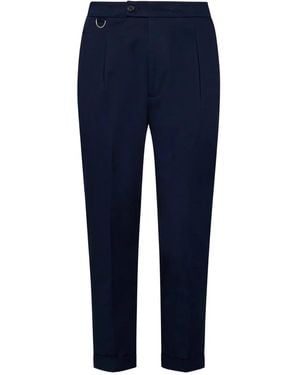 Low Brand Tailored Cuffed Trousers - Blue