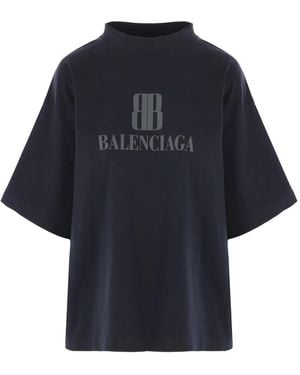 Balenciaga ロゴ Tシャツ - ブルー