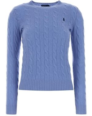 Polo Ralph Lauren Cable-Knit Wool-Cashmere Blend Jumper - Blue