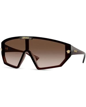 Versace Occhiali Da Sole Oversize Medusa - Marrone