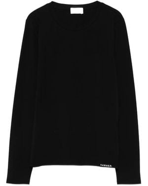 P.A.R.O.S.H. Long-Sleeve Cotton T-Shirt - Black