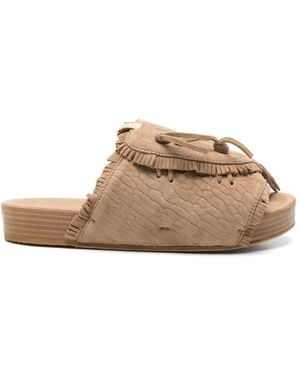 Visvim Christo Shaman-Folk Ledersandalen - Natur
