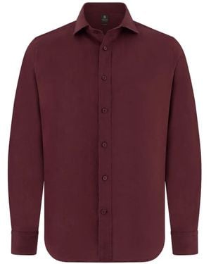 BOGGI Garment-washed Linen Shirt - Purple