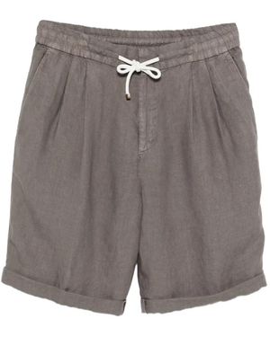 Brunello Cucinelli Bermudas con cordones - Gris