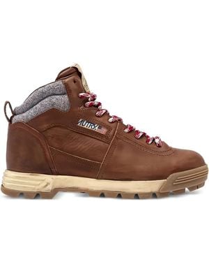 Autry Malga Logo-Detail Boots - Brown