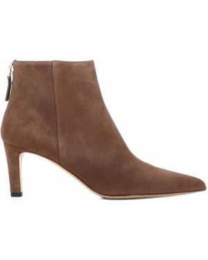 Antonio Barbato Maestri Veneziani Pointed-Toe Suede Ankle Boots - Brown