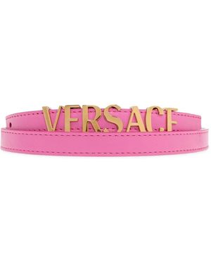 Versace Cinturón Con Letras Del Logo - Rosa
