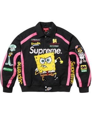 Supreme X Spongebob Squarepants Jeff Hamilton Racing Jacket - Blue
