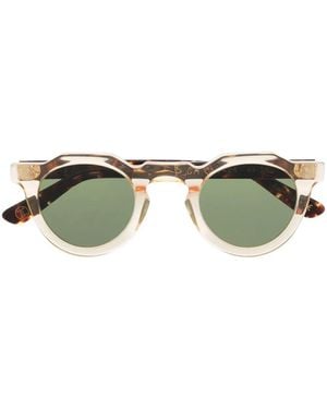 Lesca Round-Frame Tinted Sunglasses - Green