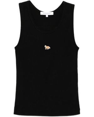 Maison Kitsuné エンブロイダリータンクトップ - ブラック
