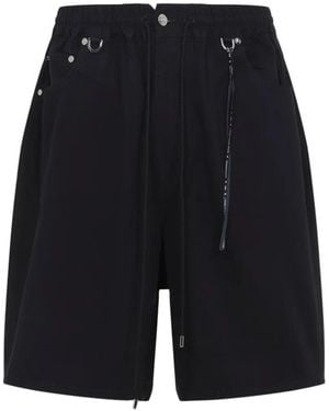 Mastermind Japan Skull-Graphic Drawstring Shorts - Blue