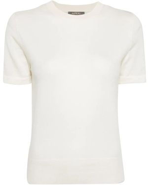 N.Peal Cashmere Isla Cashmere T-Shirt - White