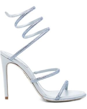 Rene Caovilla Cleo Strass Sandals - White