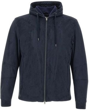 Herno Tailored Coat With Zip-Up Front - Blue