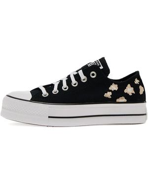 Converse Chuck Taylor Leopard-Print Platform Trainers - Black