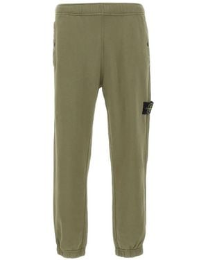 Stone Island Back Pocket Badge Track Trousers - Green