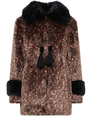 Unreal Fur Planet Earth Tassel Coat - Brown