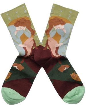 Bonne Maison Graphic-Knit Socks - Green