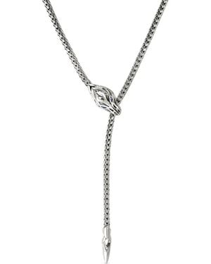John Hardy Sterling Naga Lariat Sapphire Necklace - Metallic
