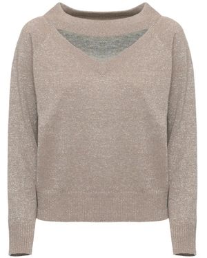 D.exterior Pullover Mit Cut-Out - Natur