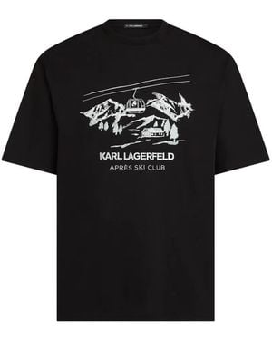KARL LAGERFELD Après Ski Club T-Shirt - Black
