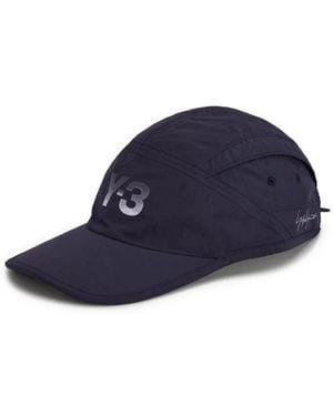 Y-3 Logo-Detail Cap Hat - Blue