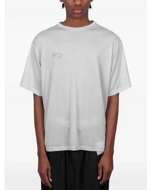 Optimistic Runners Logo-Print T-Shirt - Grey