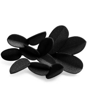 Maison 203 Leaves 3D-Printed Brooch - Black