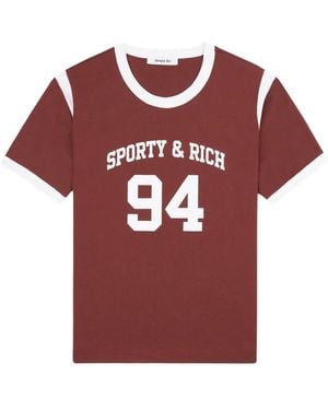Sporty & Rich Sr 94 Sports T-Shirt - Red