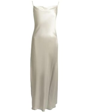 SLEEP NO MORE Silk Maxi Dress - White