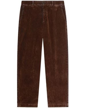 Ballantyne Velvet-Effect Straight-Leg Jeans - Brown