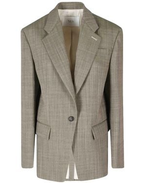 Tela Heritage Wool Blazer - Gray