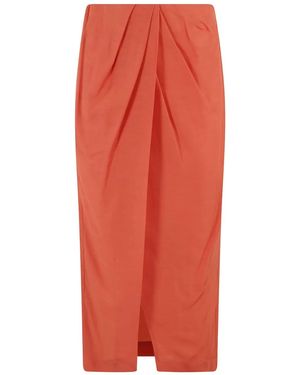 Tela Falda drapeada - Naranja