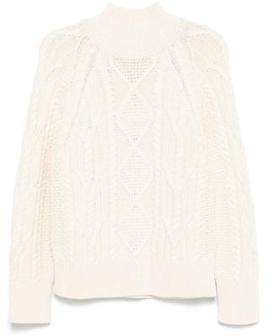 BOSS Mock-Neck Jumper - Natural
