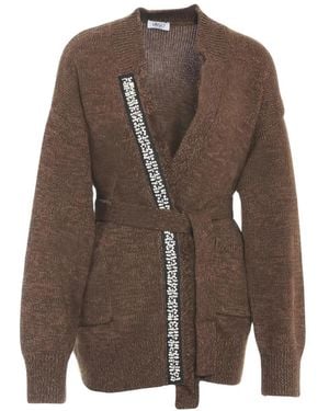 Liu Jo Embellished Belted Cardigan - Brown