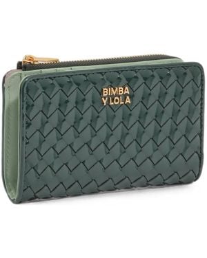 Bimba Y Lola Dark- Plaited Compact Purse - Green