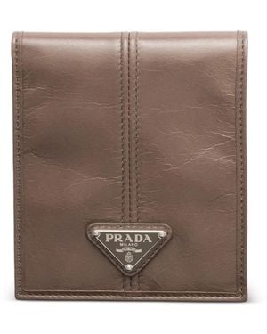 Prada Leather Wallet - Brown