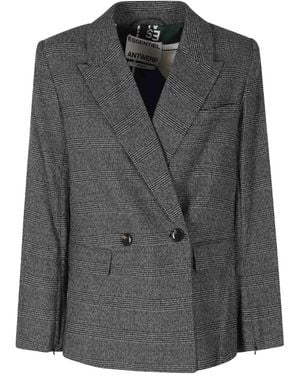 Essentiel Antwerp Blazer Kendra A Cuadros - Gris