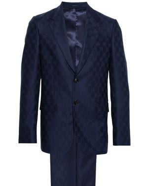 Gucci Completo Gg Damier Jacquard - Blu