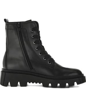 Gabor Botas militares con cordones - Negro